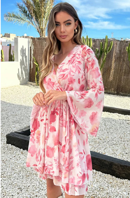 Jenny - Robe Tissu Rose